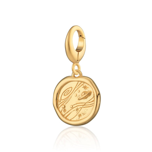 Gold Plated Manifest Trust Charm | Manifest Charm Jewellery | Lily Charmed