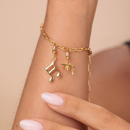 Gold Plated Music Note Charm