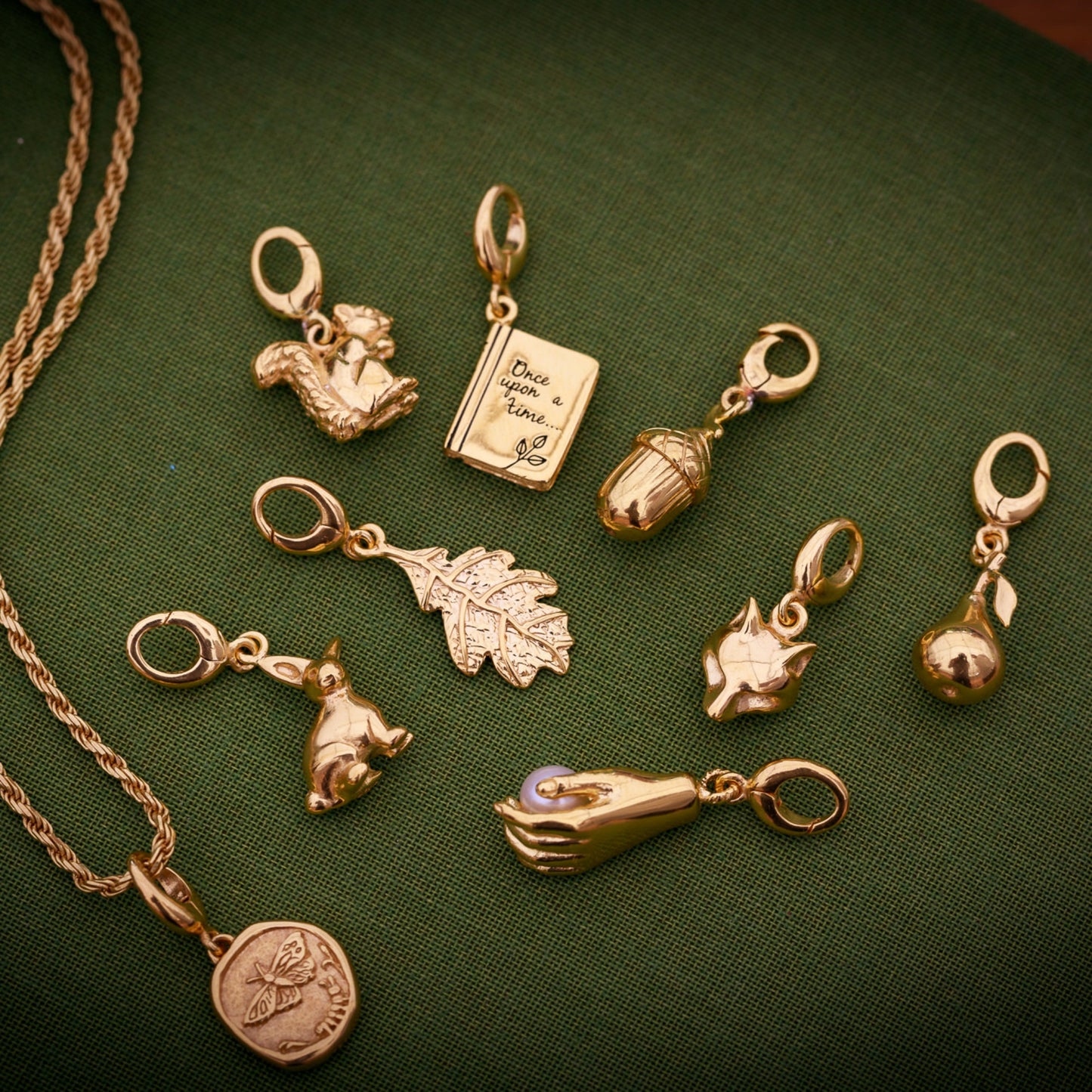 Gold Plated Oak Leaf Charm