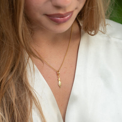 Gold Plated Shooting Star Charm on Necklace - Lily Charmed