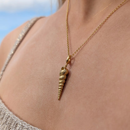 Gold Plated Spire Shell Charm