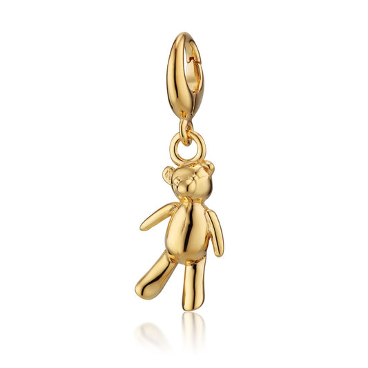Gold Vintage Teddy Bear Charm