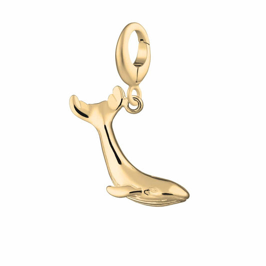 Gold Whale Charm | Ocean Charms for Charm Bracelet | Lily Charmed