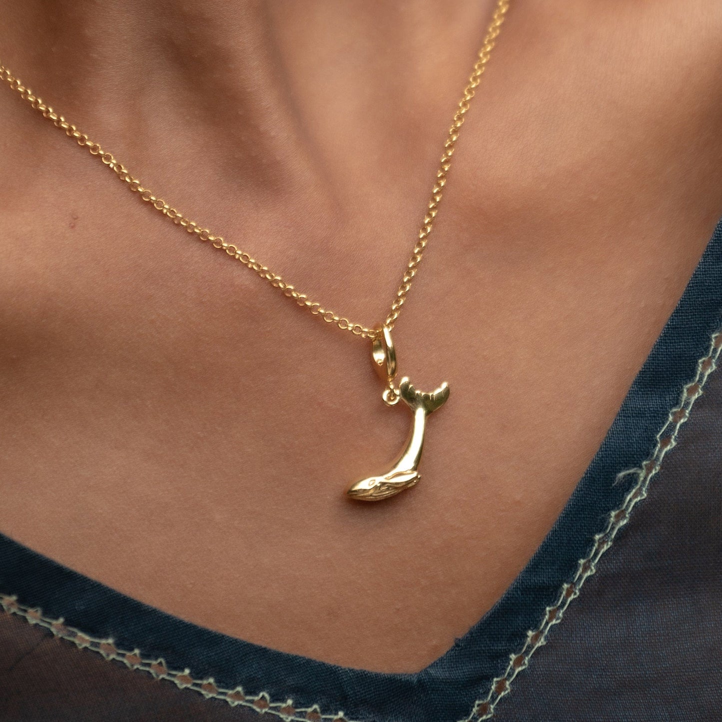 Gold Whale Charm | Ocean Charms for Charm Bracelet | Lily Charmed