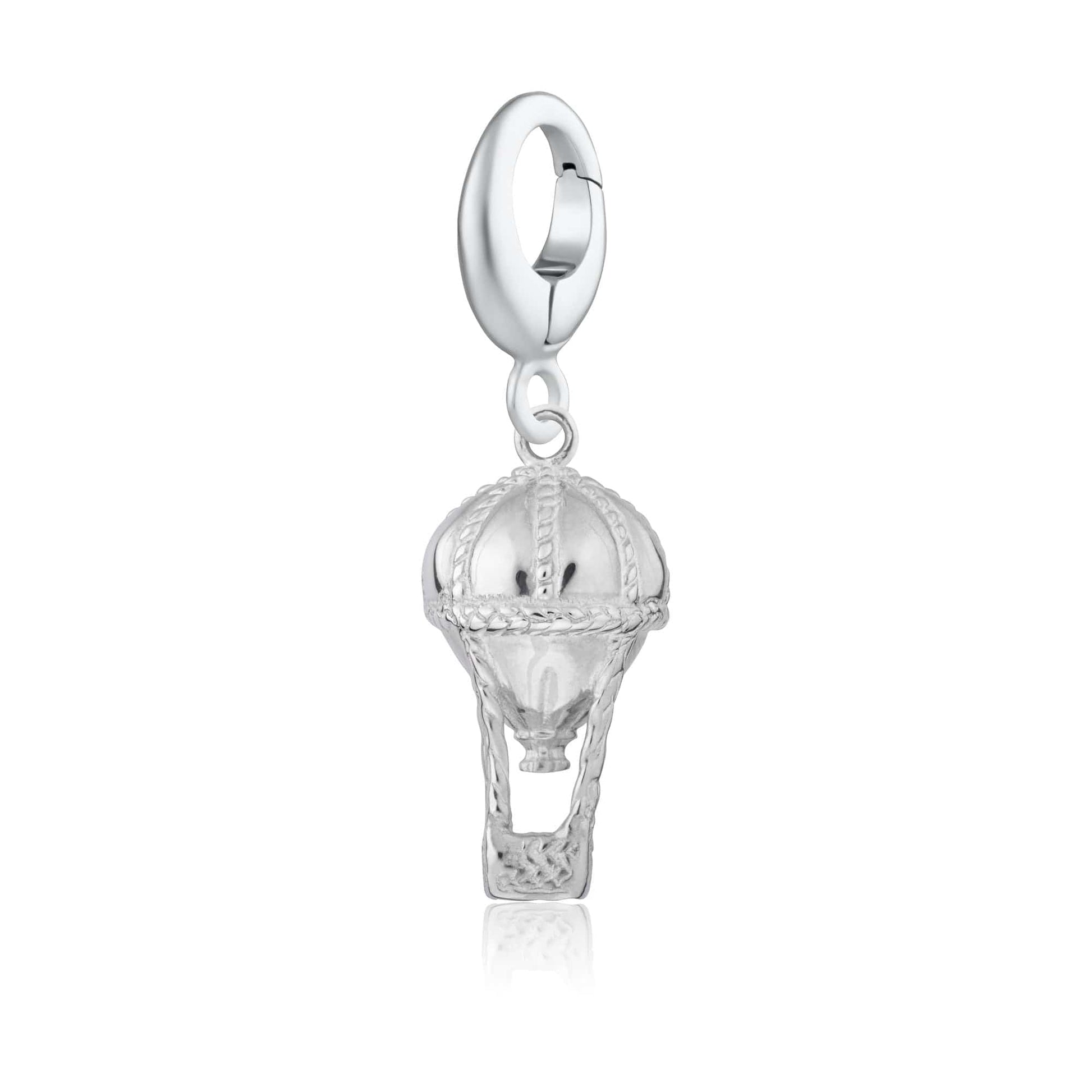 Silver Hot Air Balloon Charm | Travel Charms by Lily Charmed