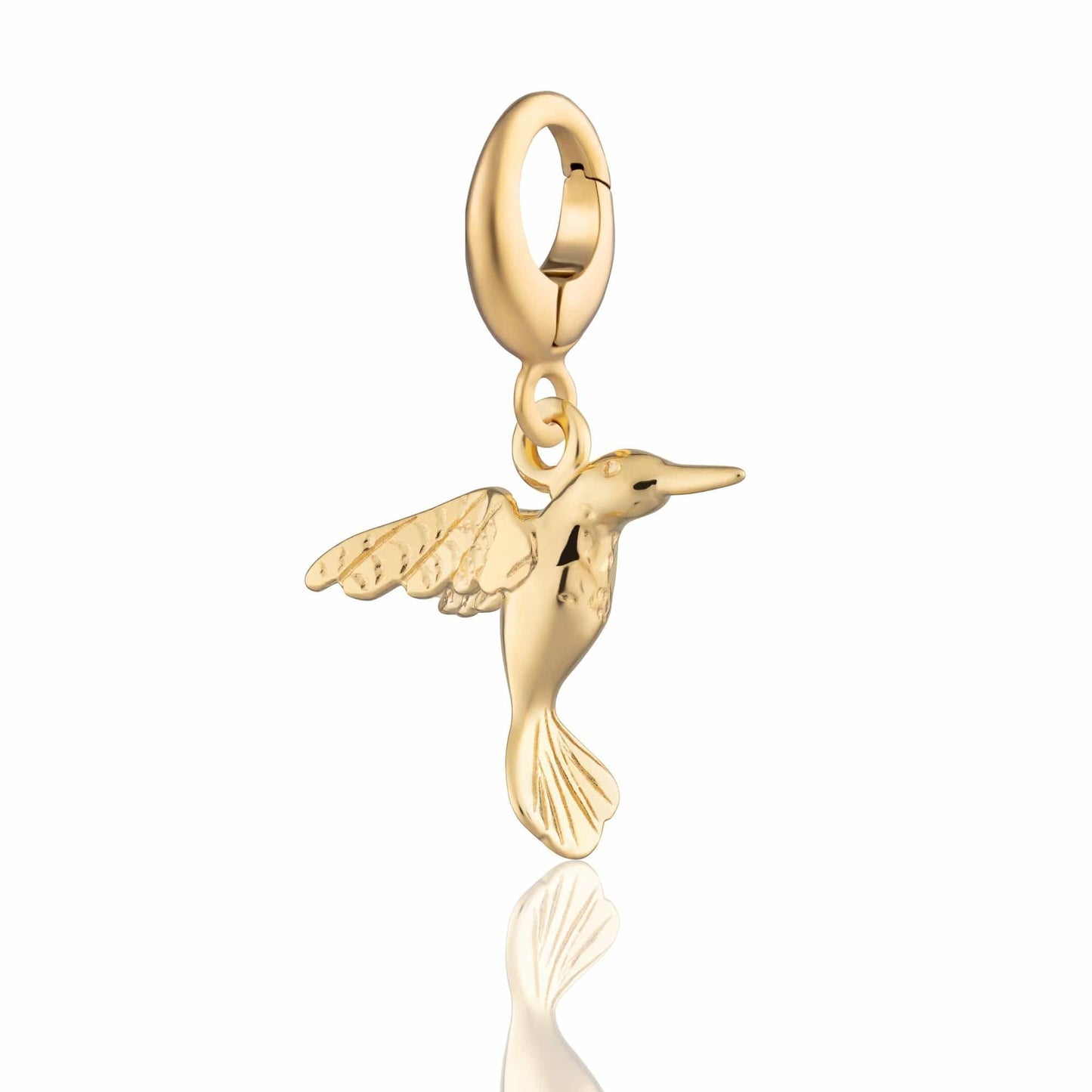 Gold Plated Hummingbird Charm | Bird Charms | Lily Charmed