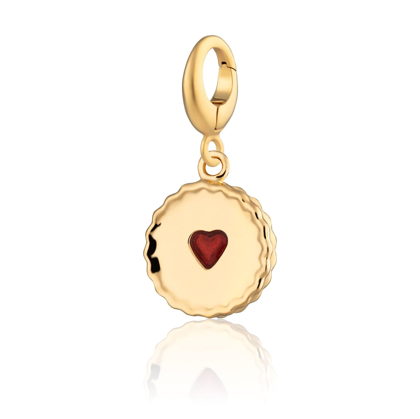 Gold Plated Jammie Dodger Biscuit Charm | Lily Charmed