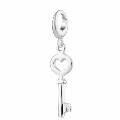 Silver Key Charm - Lily Charmed