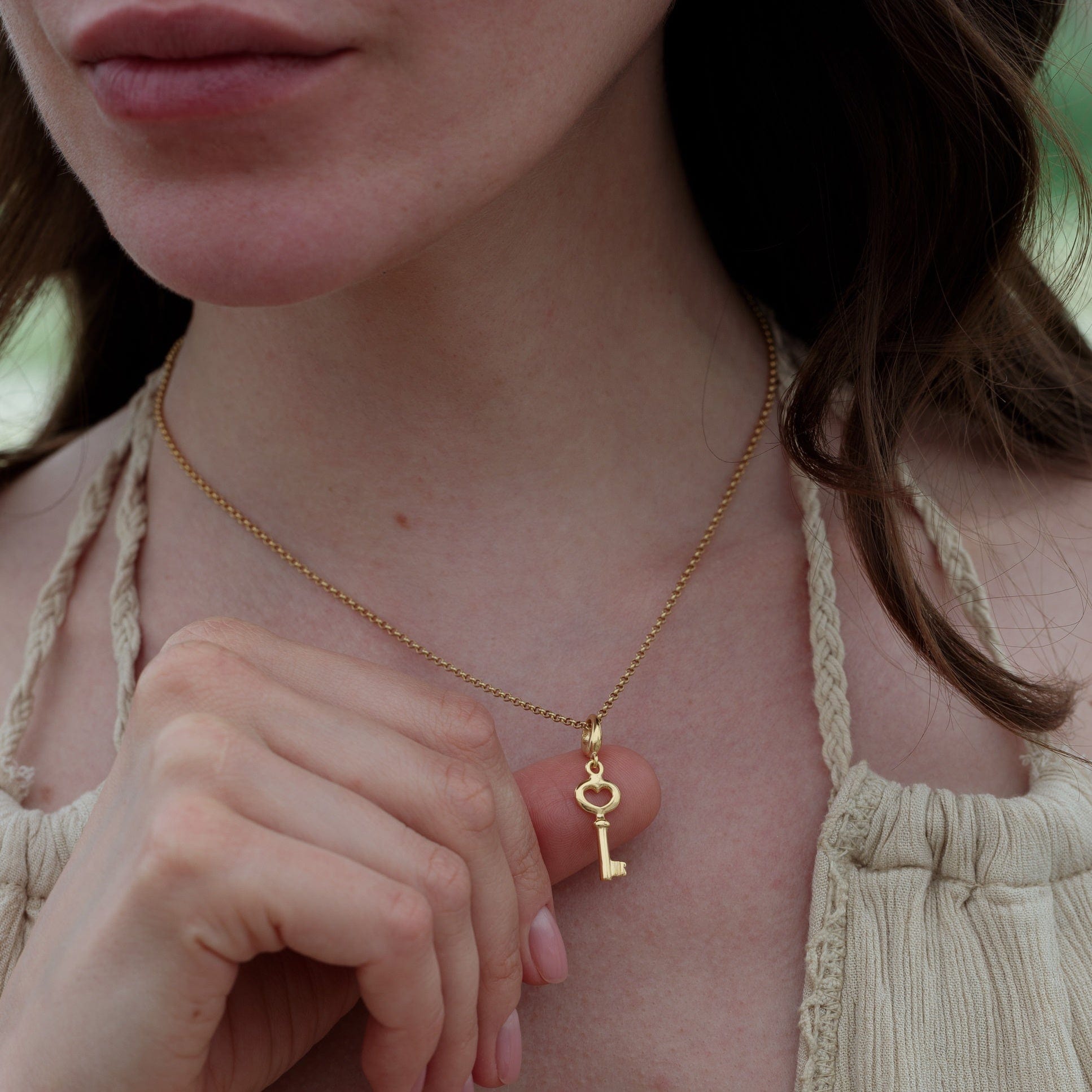 Gold Plated Key Charm | Gold Plated Charms by Lily Charmed