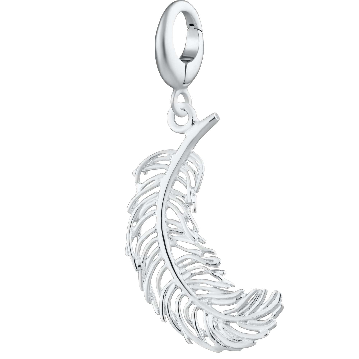 Silver Large Feather Charm by Lily Charmed