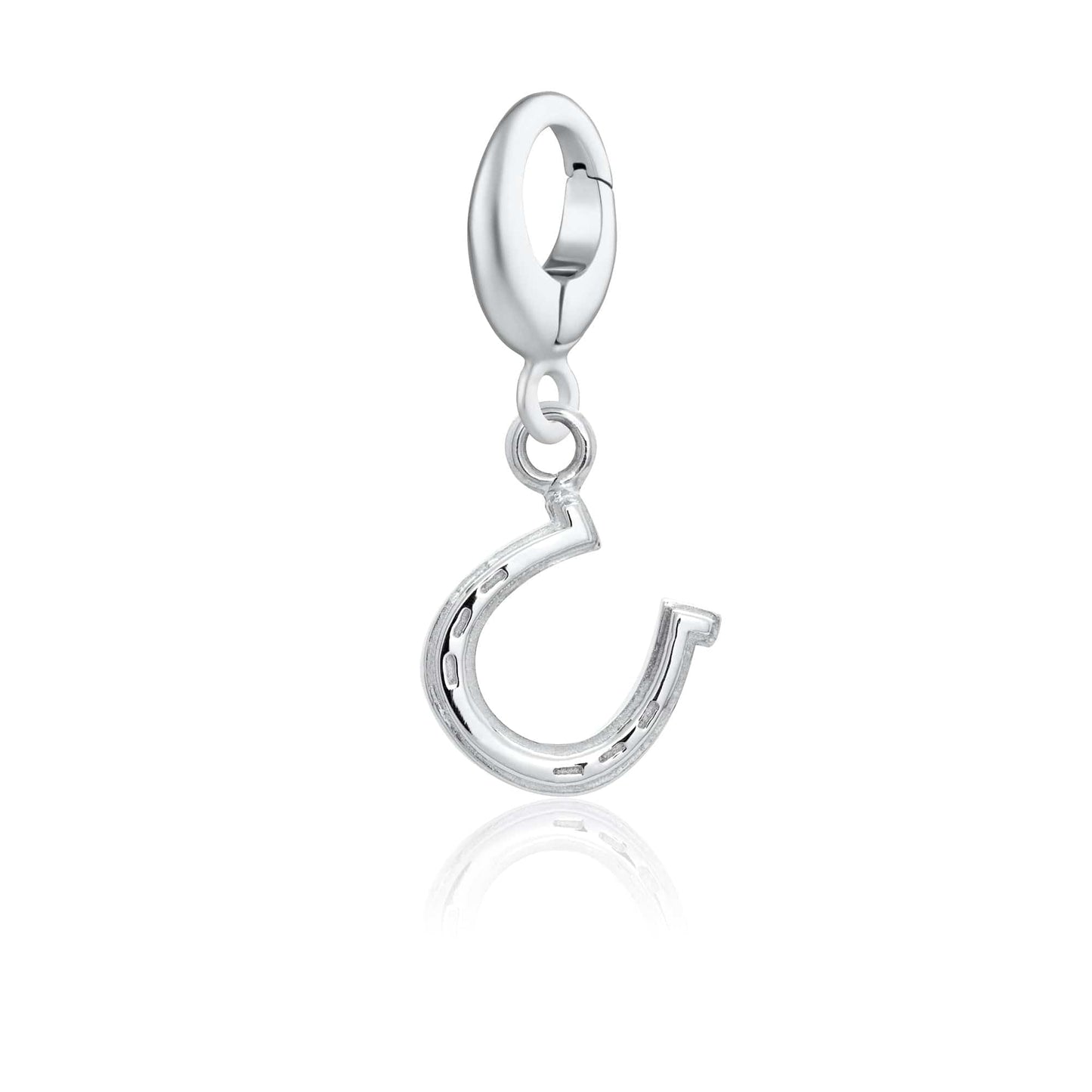 Silver Lucky Horseshoe Charm - Lily Charmed