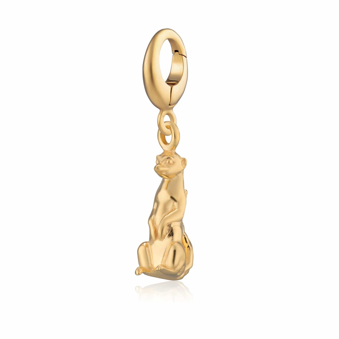 Gold Meerkat Charm for Charm Bracelet or Necklace by Lily Charmed