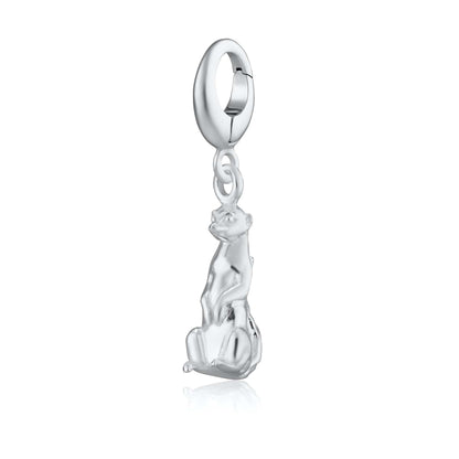 Silver Meerkat Charm for Charm Bracelet or Necklace by Lily Charmed