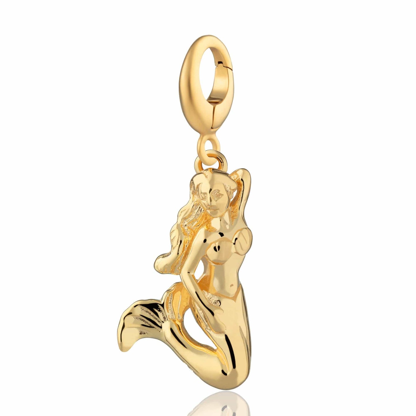 Gold Plated 3D Mermaid Charm - Lily Charmed