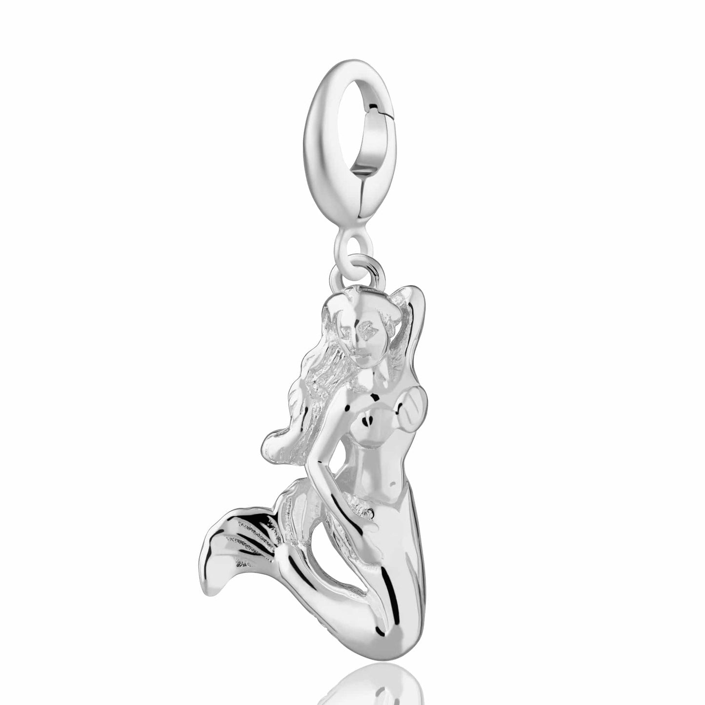 Silver 3D Mermaid Charm - Lily Charmed