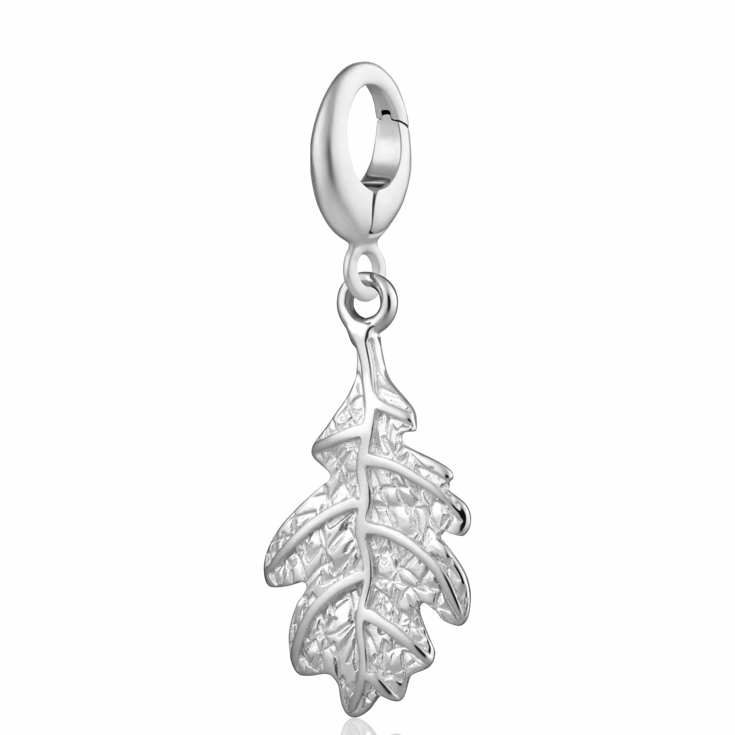 Silver Oak Leaf Charm