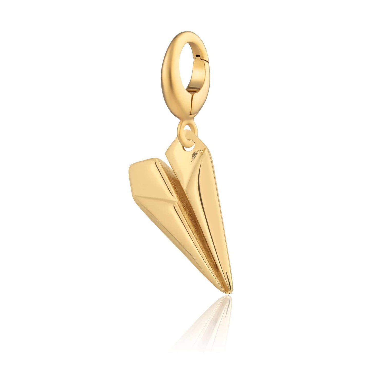 Gold Plated Paper Plane Charm | Gold Plated Charms by Lily Charmed