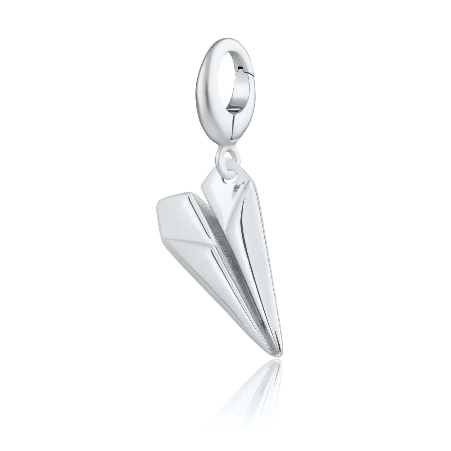 Silver Paper Plane Charm | Paper Anniversary Gifts by Lily Charmed