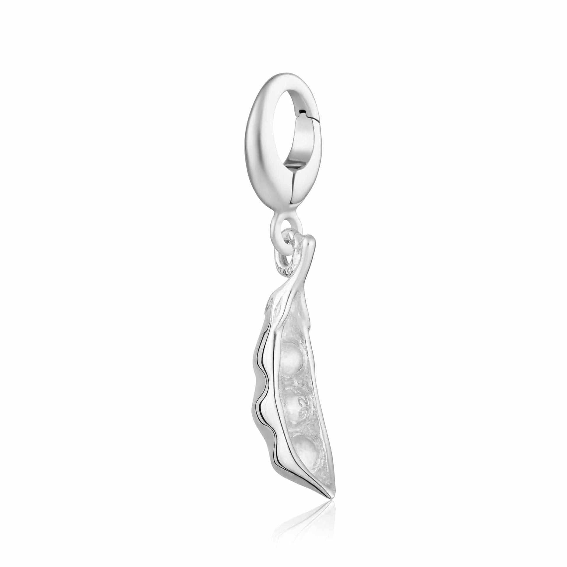 Silver Peapod Charm | Silver Charms by Lily Charmed