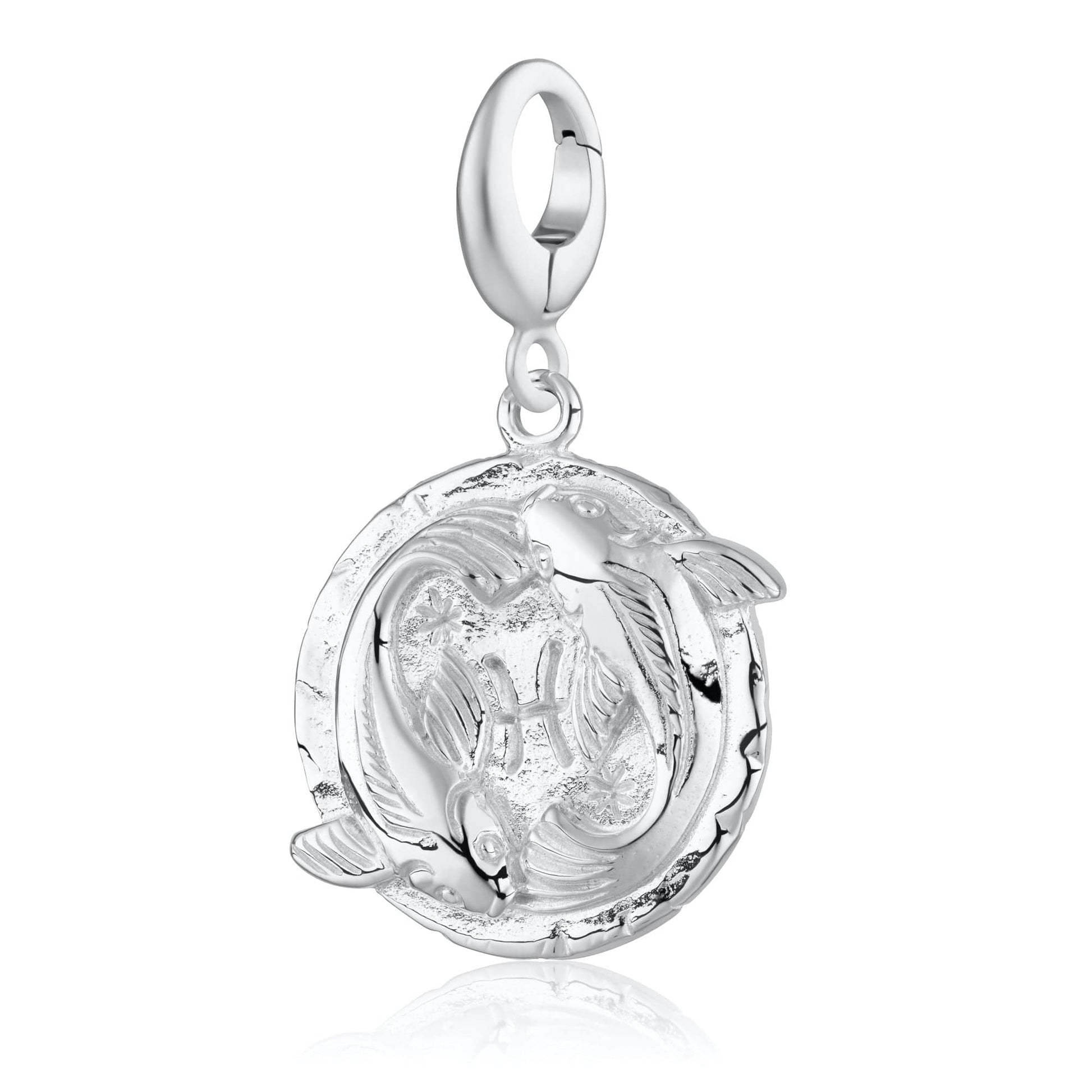 Silver Pisces Zodiac Charm - Lily Charmed