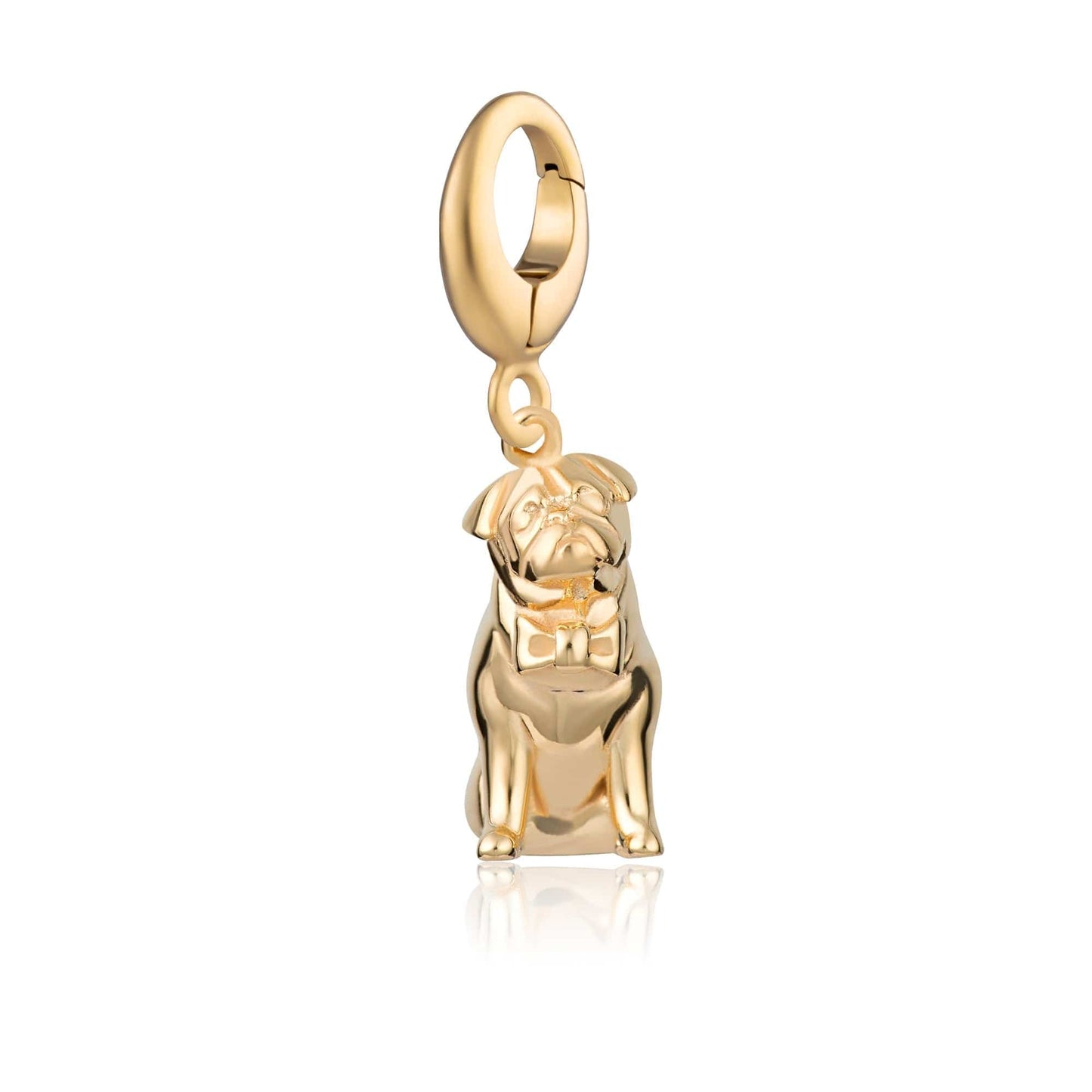 Gold Plated Pug Charm | Gold Plated Charms by Lily Charmed