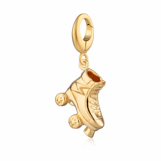 Gold Roller Skate Boot Charm | Lily Charmed