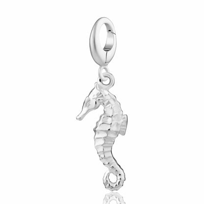 Silver Seahorse Charm for Charm Bracelet | Lily Charmed