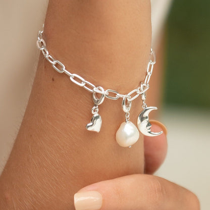 Silver Baroque Pearl Charm