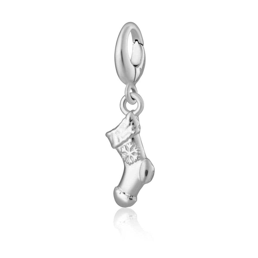 Silver Christmas Stocking Charm