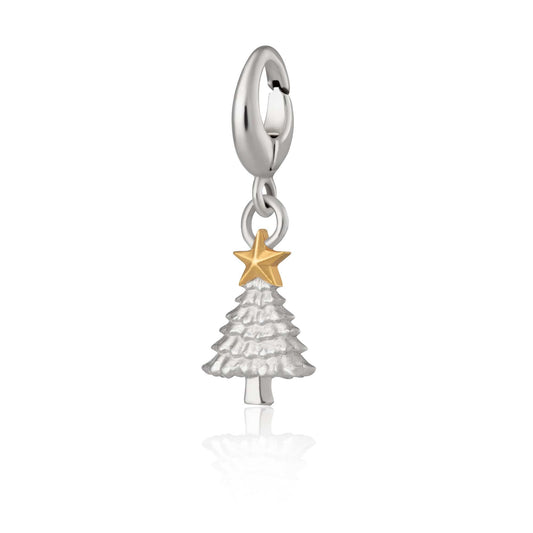 Silver Christmas Tree Charm