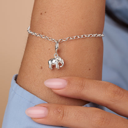 Silver Elephant Charm