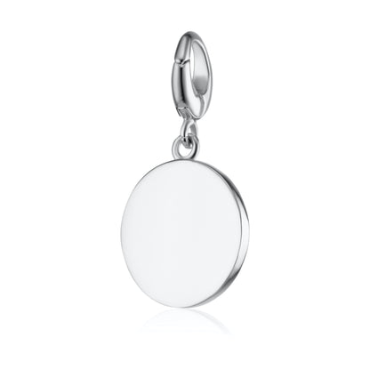 Engravable Silver You Have My Heart Disc Charm