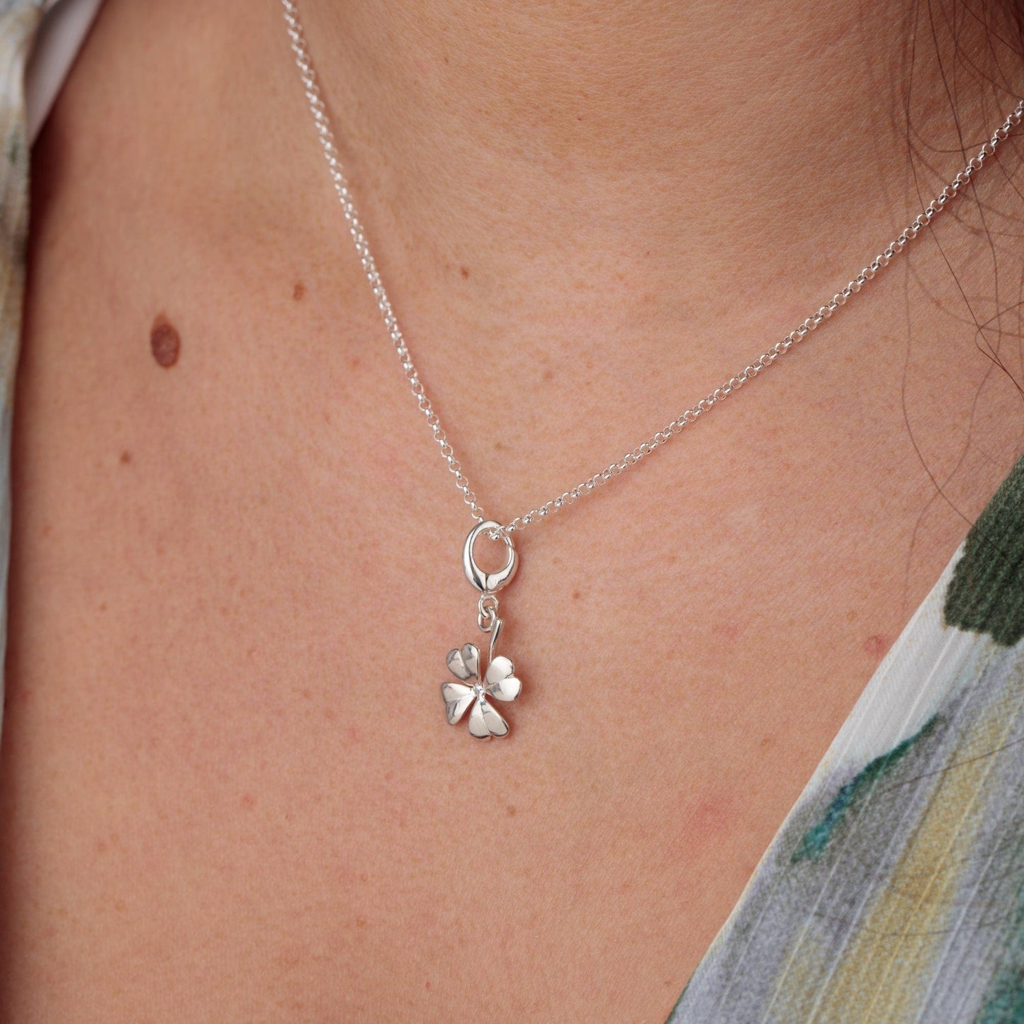 Silver Four Leaf Clover Charm | Silver Charms by Lily Charmed