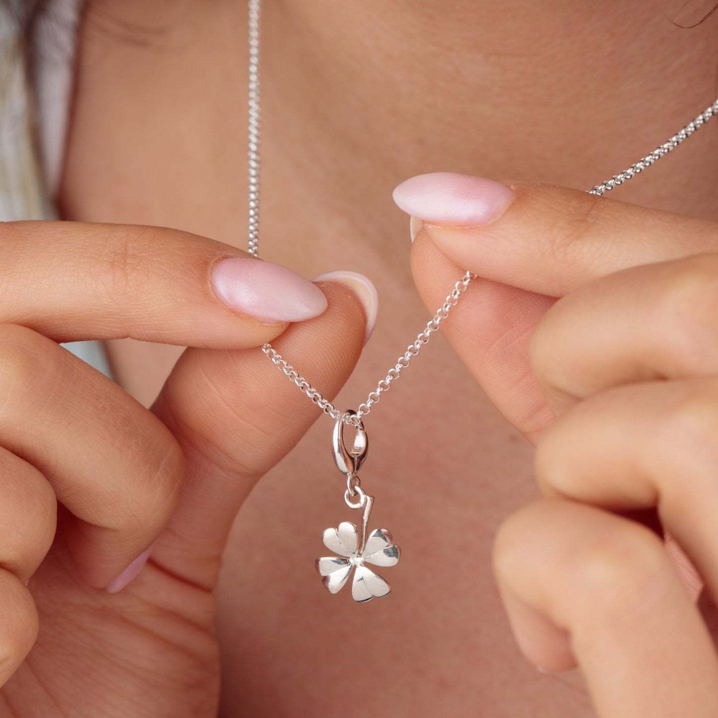 Silver Four Leaf Clover Charm | Silver Charms by Lily Charmed