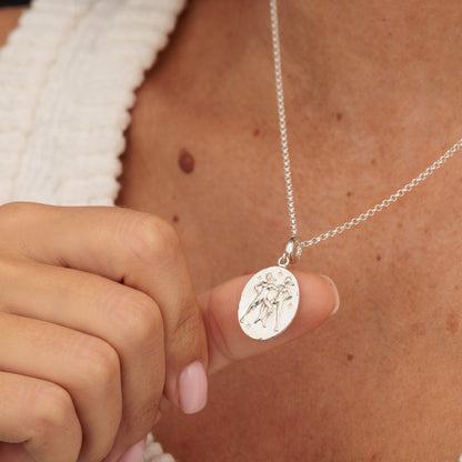 Silver Gemini Zodiac Charm
