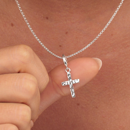Silver Cross Charm