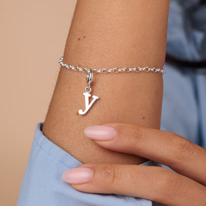 Silver Letter Charms