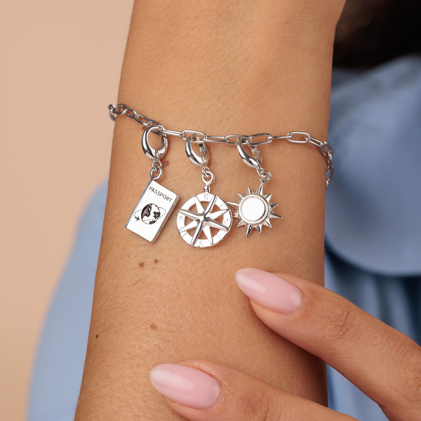 Silver Passport Charm