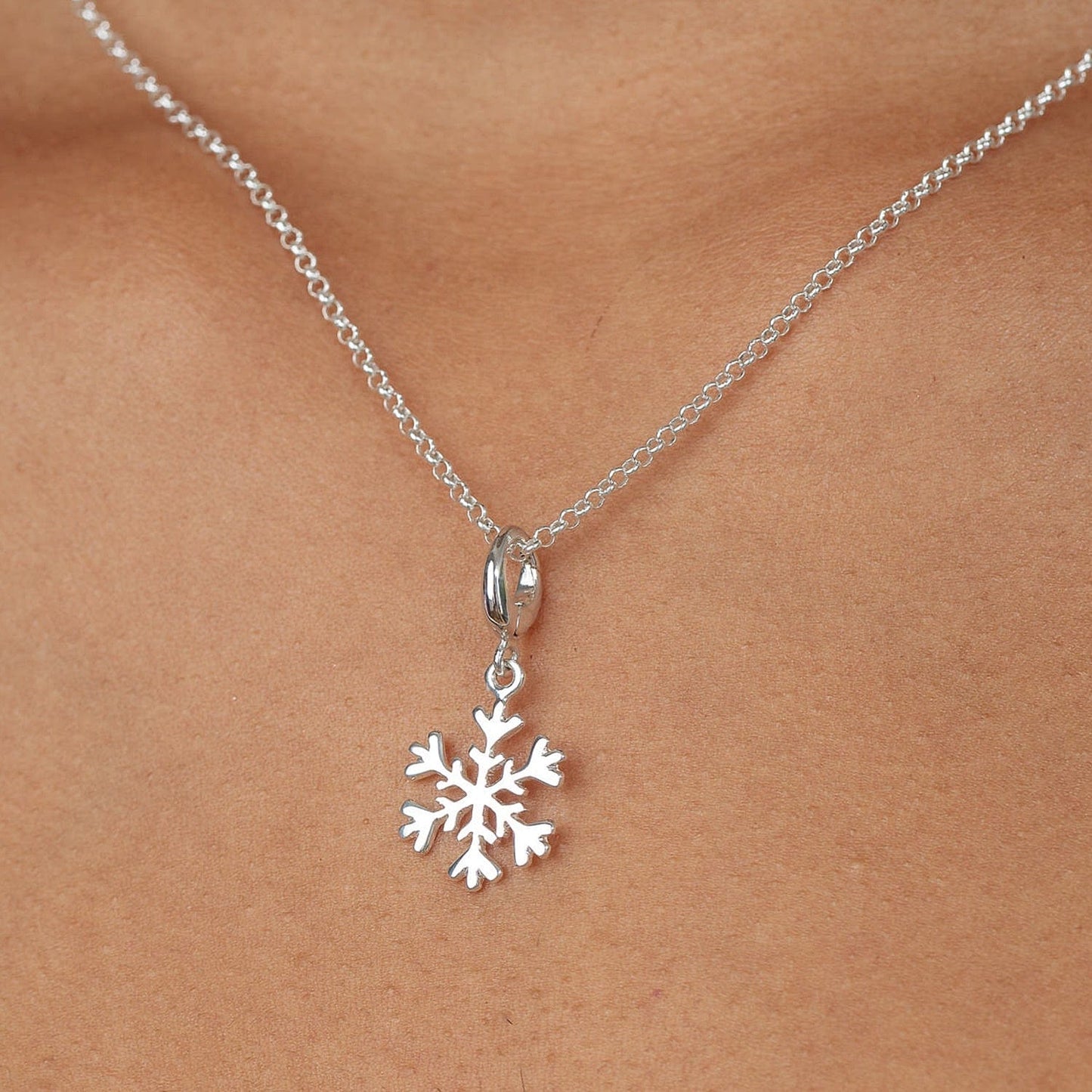 Silver Snowflake Charm |Winter & Christmas Charms by Lily Charmed