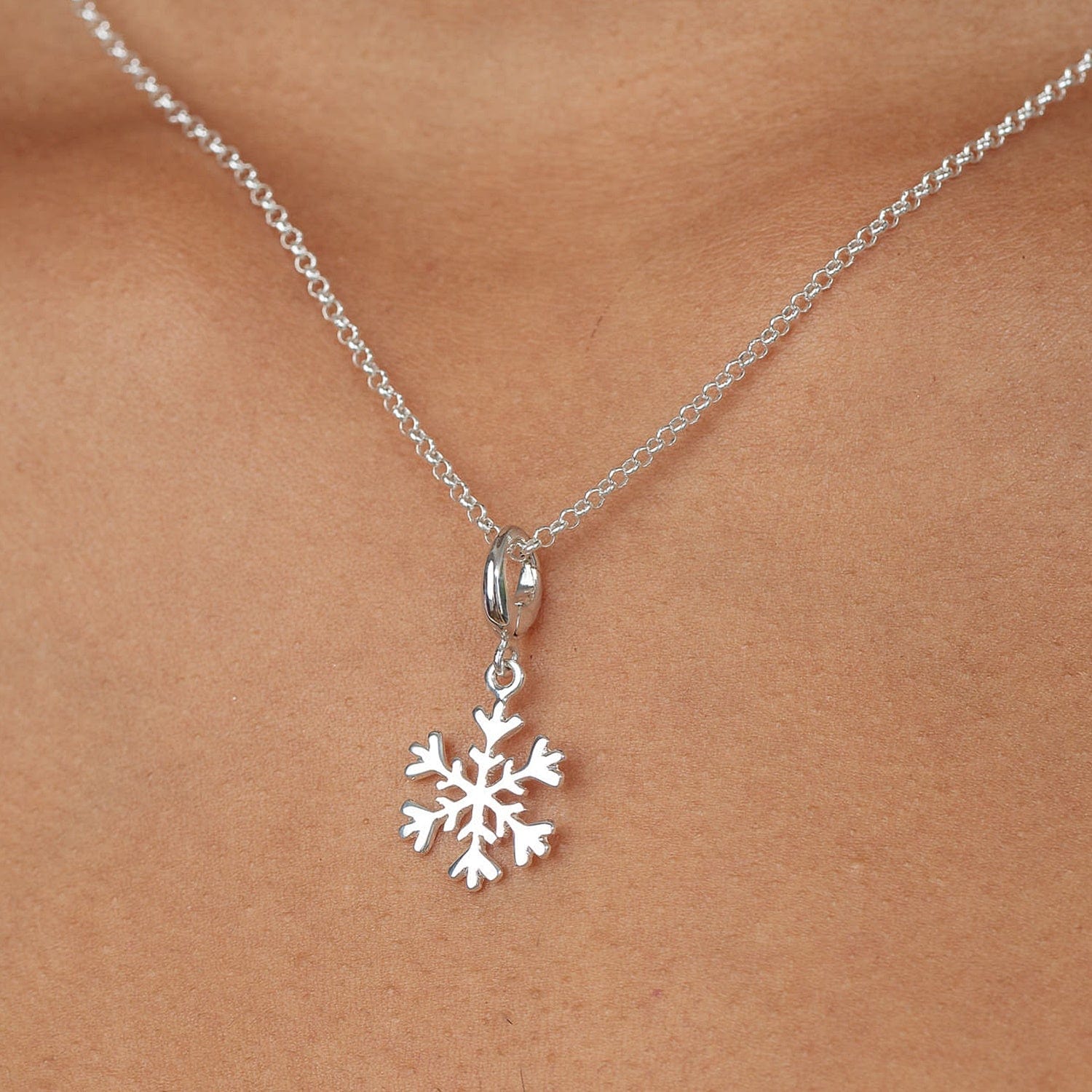 Silver Snowflake Charm |Winter & Christmas Charms by Lily Charmed