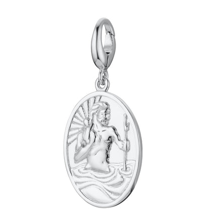 Engravable Silver St Christopher Charm