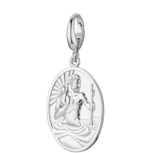 Engravable Silver St Christopher Charm