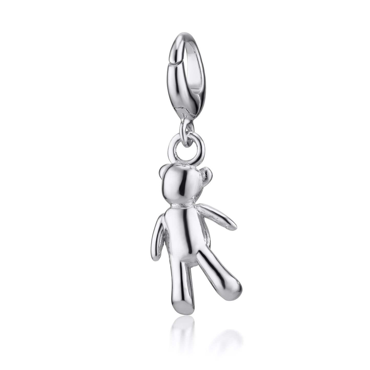 Silver Vintage Teddy Bear Charm