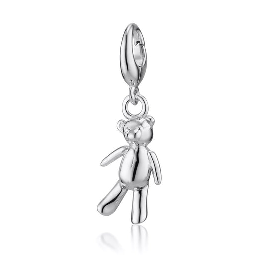 Silver Vintage Teddy Bear Charm