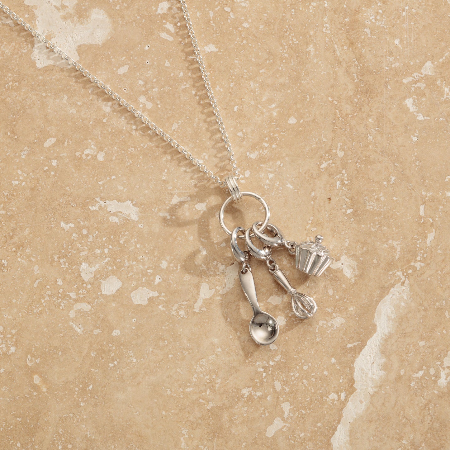Silver Whisk Charm