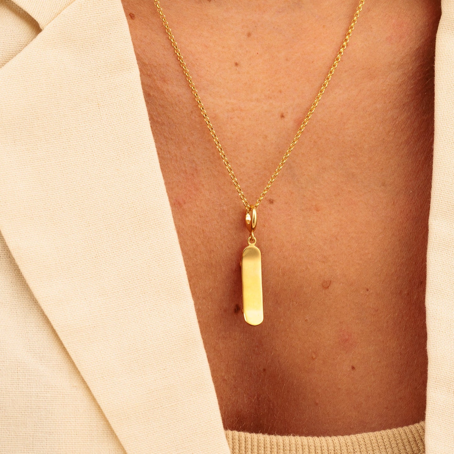 Gold Plated Skateboard Charm