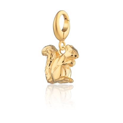 Gold Plated Squirrel Charm | Gold Plated Charms by Lily Charmed