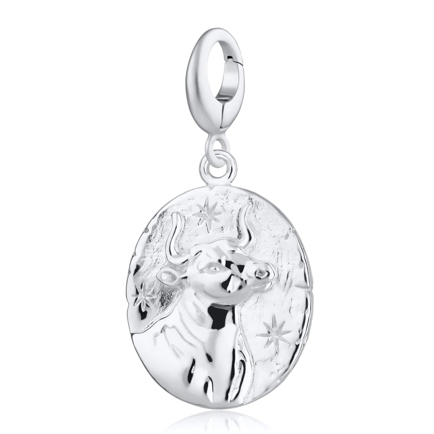 Silver Taurus Zodiac Charm - Lily Charmed