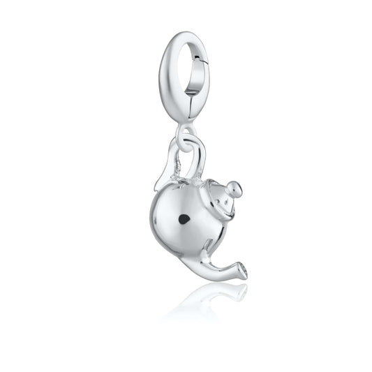 Silver Teapot Charm - Lily Charmed