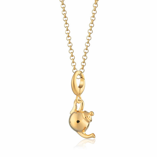 Gold Plated Teapot Charm Necklace - Lily Charmed